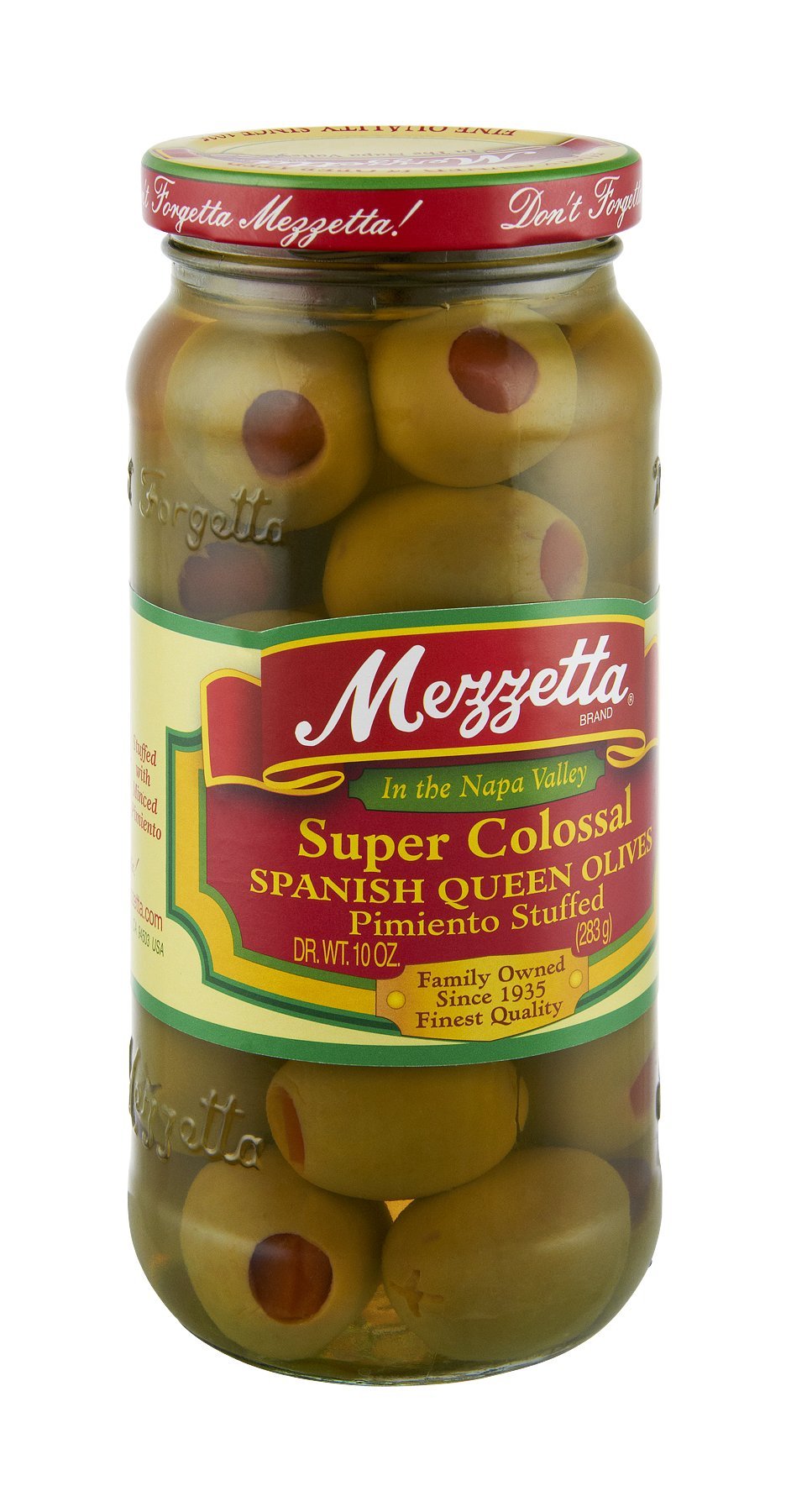Mezzetta Spanish Colossal Queen Olives With Minced Pimento (6X10Oz)