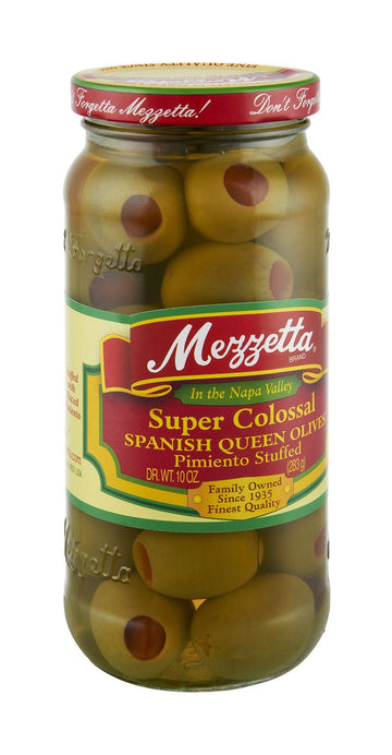 Mezzetta Spanish Colossal Queen Olives With Minced Pimento (6X10Oz)