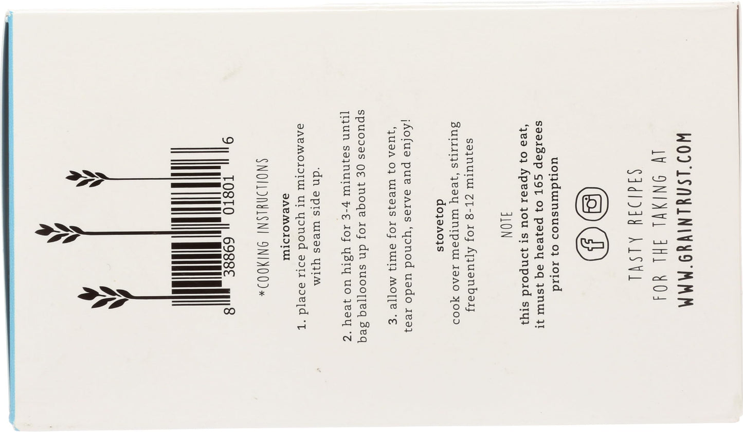 Grain Trust, Organic Steamed Brown Rice 3 Count, 30 Ounce