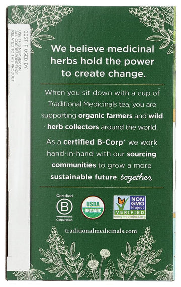 Traditional Medicinals Organic Spearmint Herbal Tea, Healthy & Refreshing, (Pack Of 3) - 48 Tea Bags Total