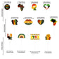 Gyufise 24Pcs Black History Month Cupcake Topper Sticks Party Supplies Happy Black History Party Dessert Cupcake Toppers Party F