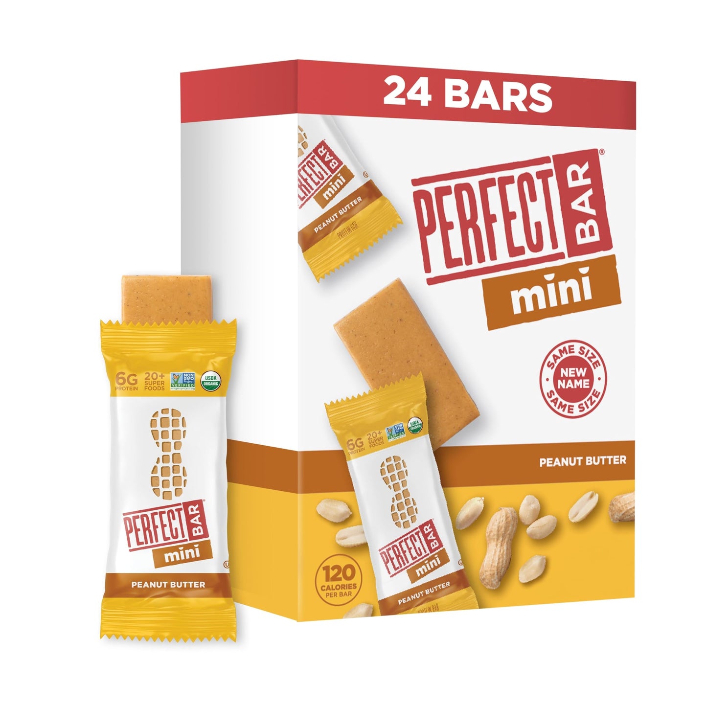 Perfect Bar Snack Size, Peanut Butter Protein Bar, Protein Snack, Snack Bar, Kids Bar, Organic, Gluten Free, Soy Free, Non Gmo,