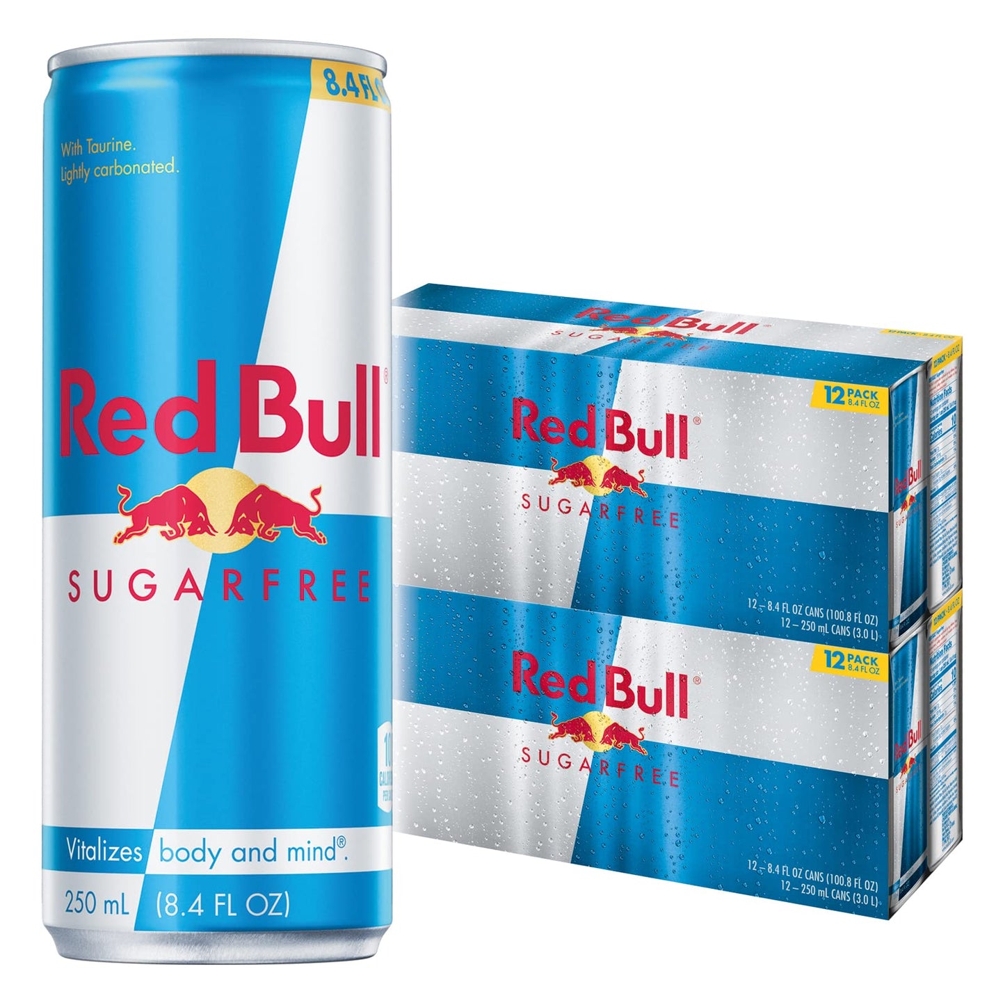 Red Bull Sugar Free Energy Drink, 80mg Caffeine, Taurine & B Vitamins, 8.4 Fl Oz, Pack of 24 (2x12 Cans)