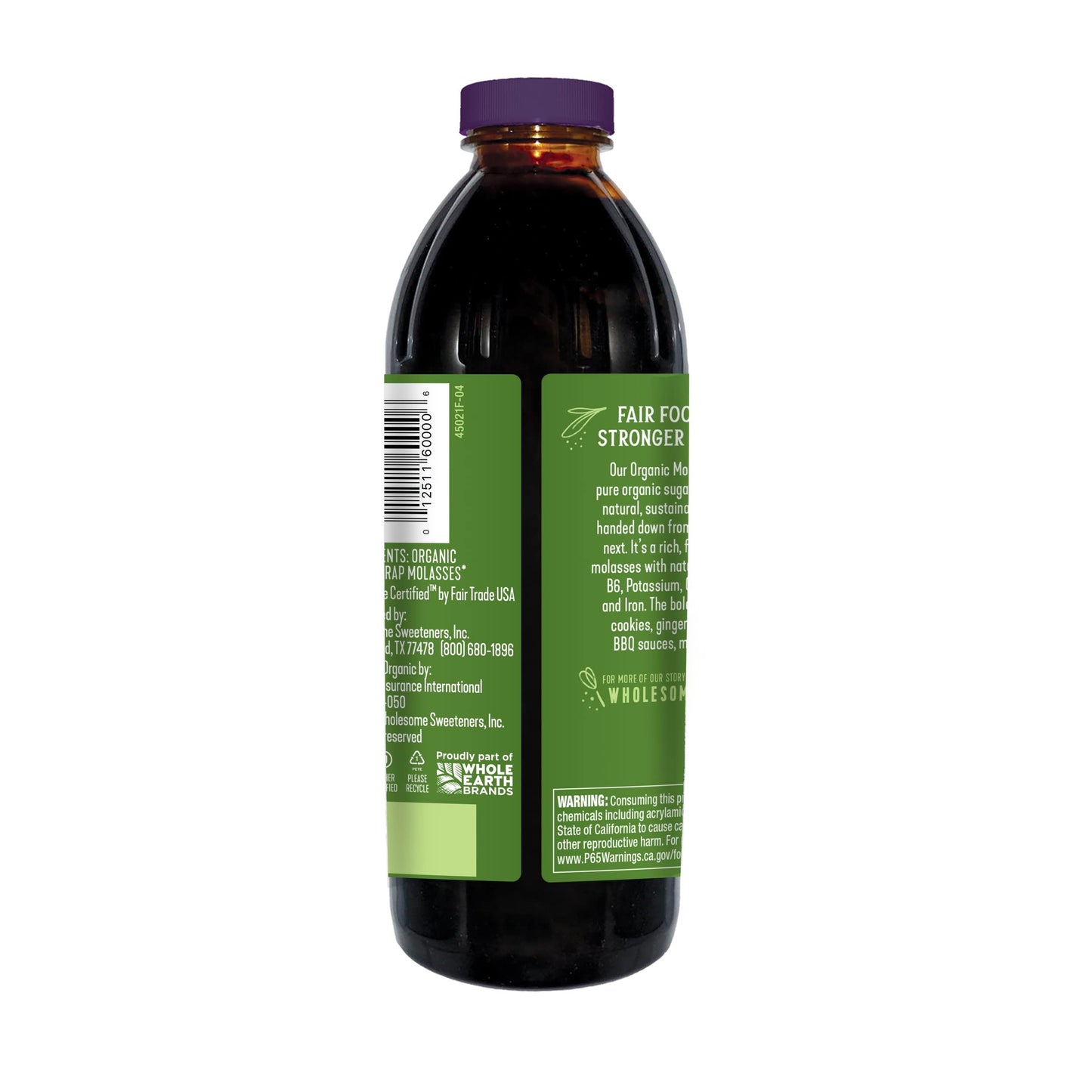 Wholesome Organic Blackstrap Molasses, 16 oz, 12-Pack, Molasses Flavor, Model 45021