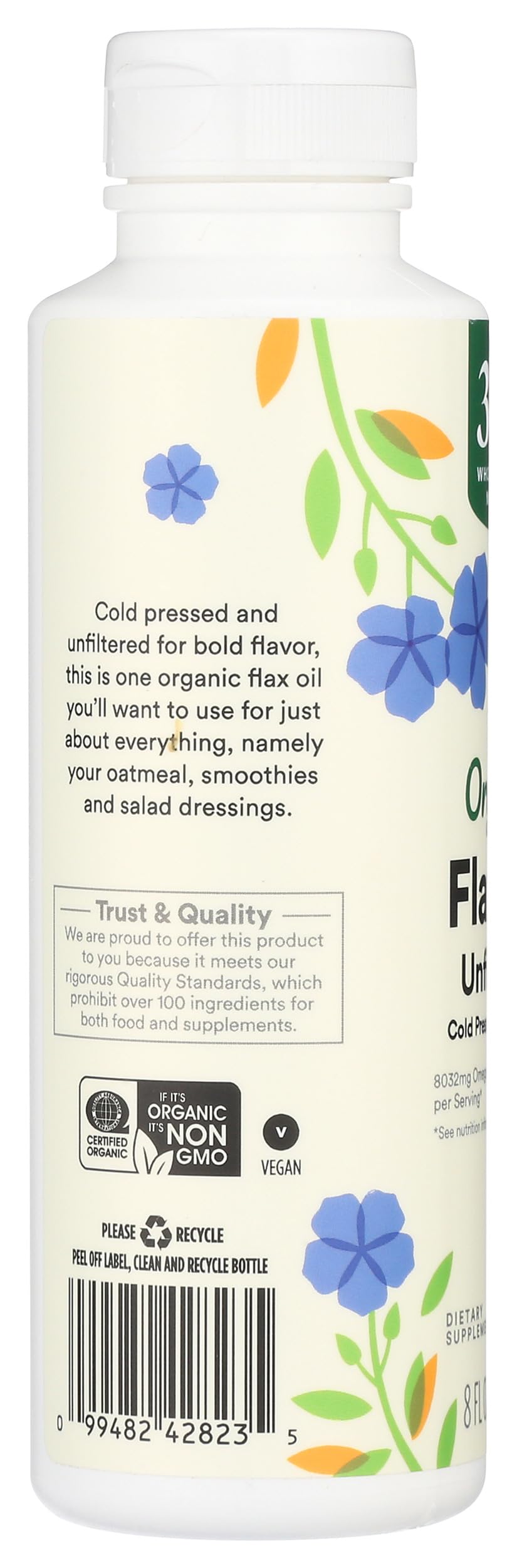 365 Everyday Value, Organic Unfiltered Flax Oil High Lignan, 8 fl oz