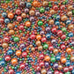 Edible Deep Colorful Sugar Pearls Candy Sprinkles 120G/ 4.23Ounce Baking Cake Sprinkles Cupcake And Cake Topper Cookie Decorations Wedding Party Valentines Halloween Christmas Supplies