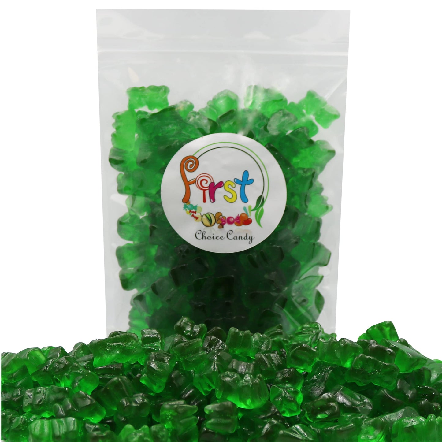 FirstChoiceCandy Gummy Bears (Green Apple, 1 Pound (Pack of 1))
