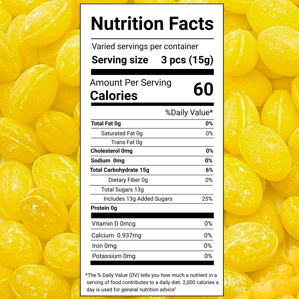 Lemon Drops Old Fashioned Sanded Hard Candy - 3 lb Resealable Bag - Ideal for Making Flavor-Infused Syrups, Candy Crumble Toppin