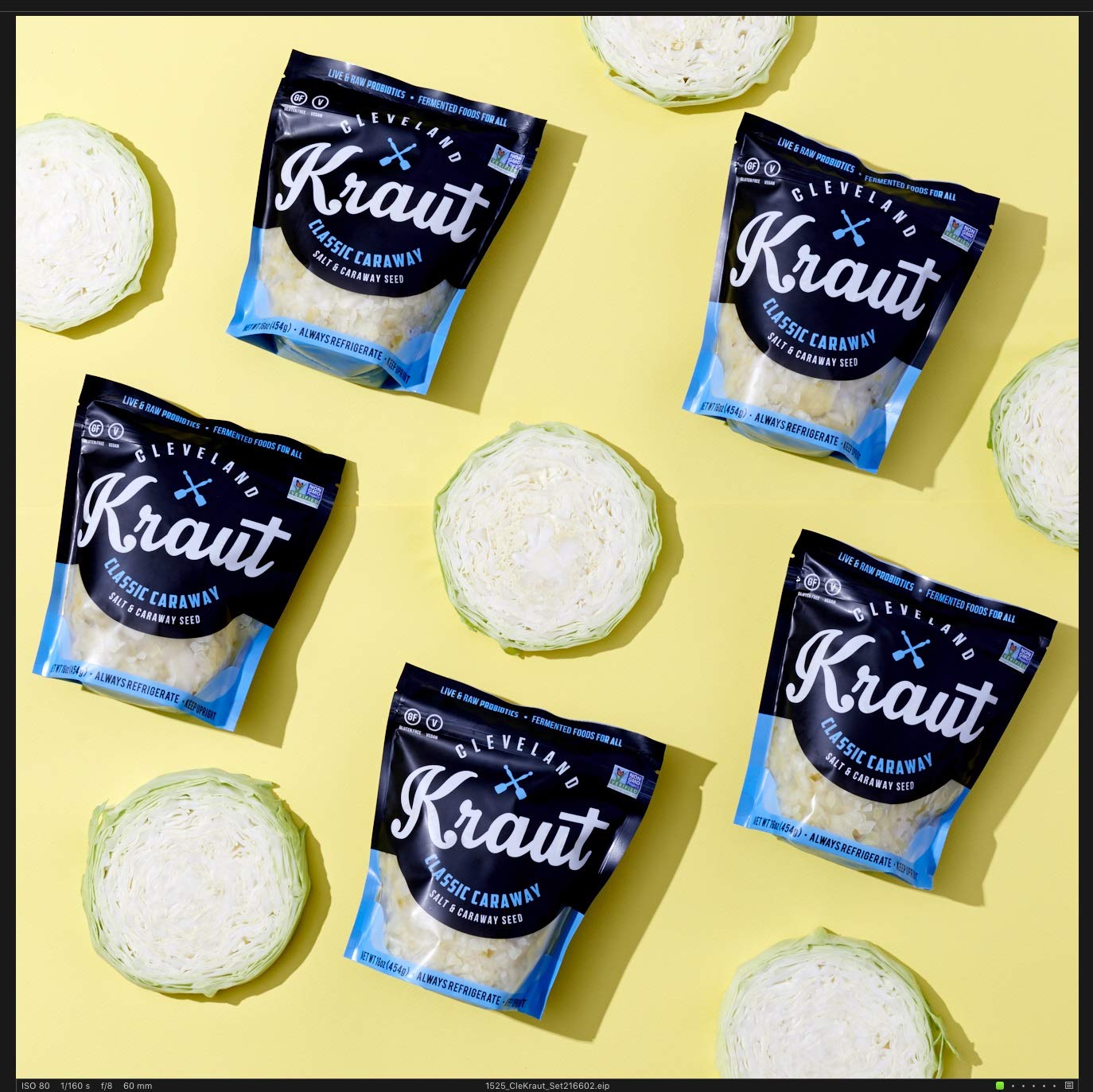 Cleveland Kraut Cleveland Kraut Classic Caraway - Cabbage, Salt, And Caraway Seed, Live And Raw Probiotics, 16 Ounce (Pack Of 6)