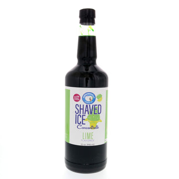 Hypothermias Shaved Ice Syrup Concentrate - Lime Flavor - 32 Fl Oz - Makes 8 Gallons - Unsweetened - Add Sweetener and Water