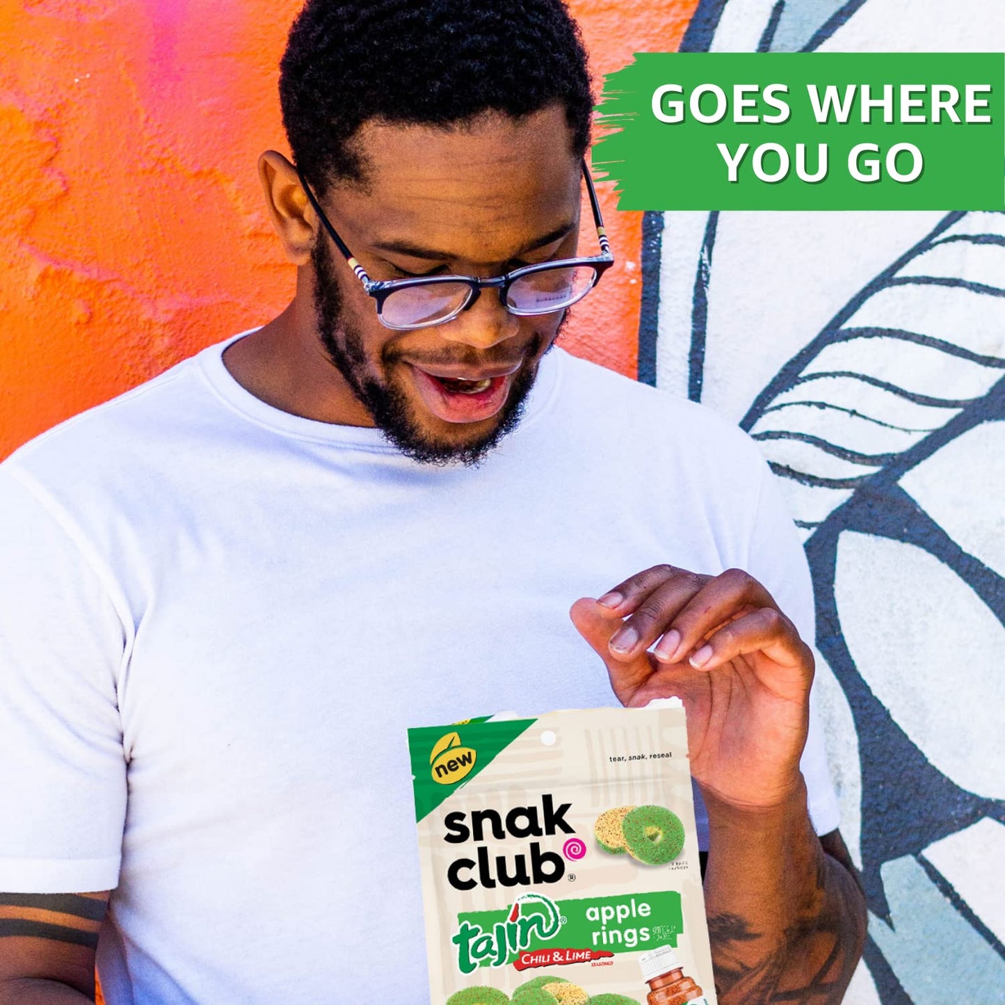 Snak Club Tajin Watermelon Rings, Chili & Lime Sweet Spicy Gummy Snacks, Mild in Heat Bold in Flavor, Gluten-Free Snack, 11oz Re