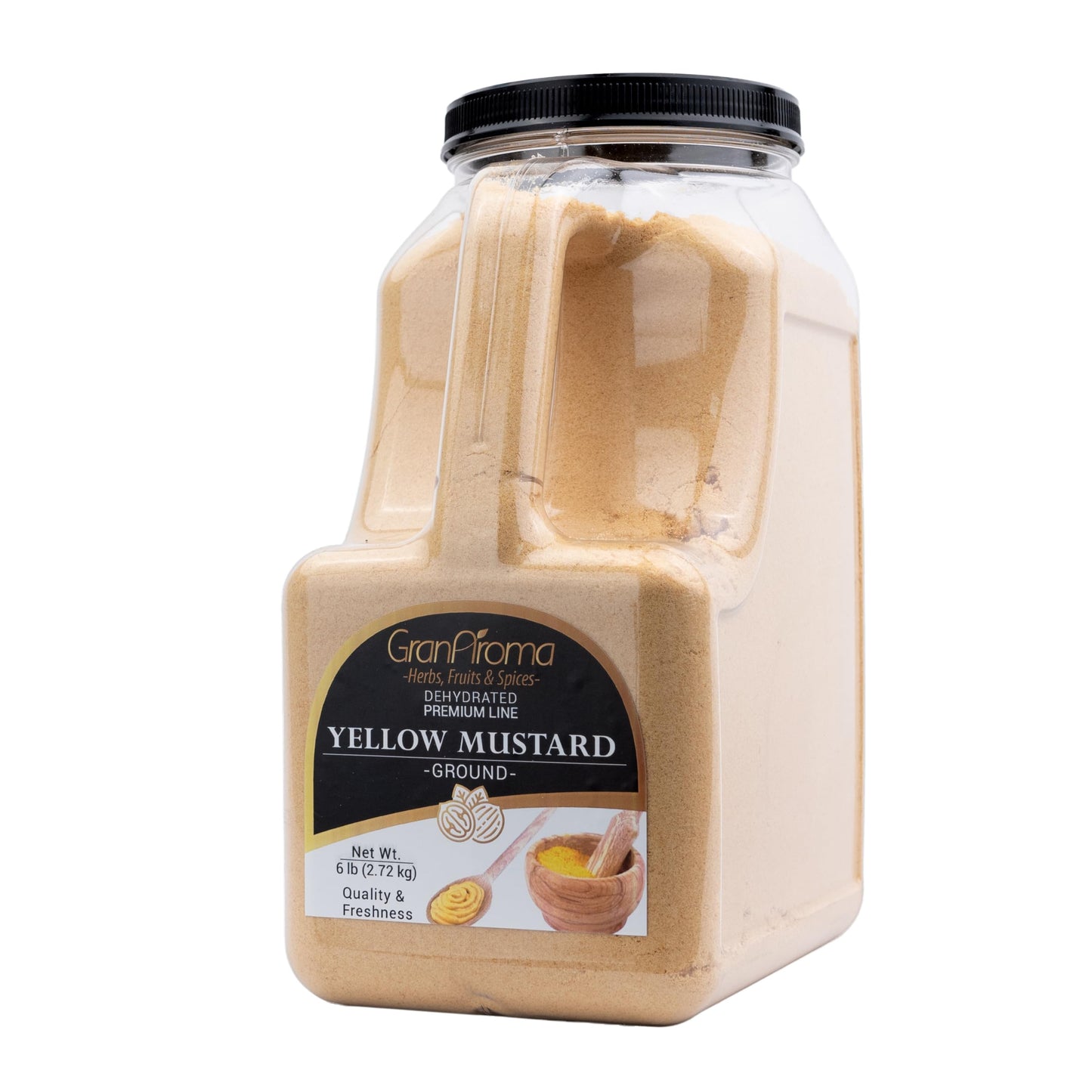 Granaroma Ground Yellow Mustard, Bold, Tangy Flavor For Cooking, Seasoning & Pickling (6 Pound)
