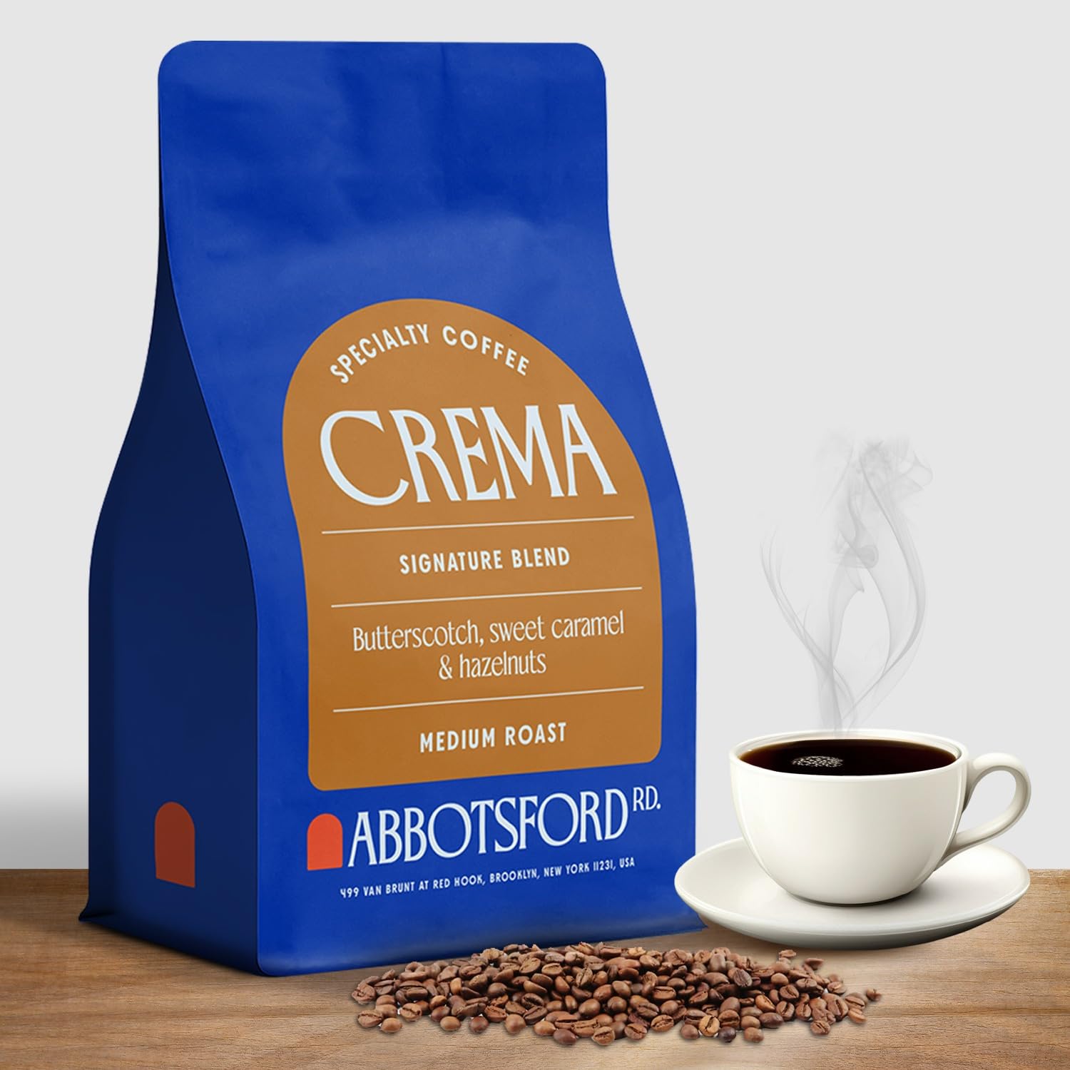 Crema Coffee Whole Bean, Specialty Coffee, Arabica Medium Roast Coffee Beans, Signature Blend with Butterscotch, Sweet Caramel &