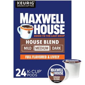 Maxwell House House Blend Medium Roast K-Cup Coffee Pods (24 Ct Box)