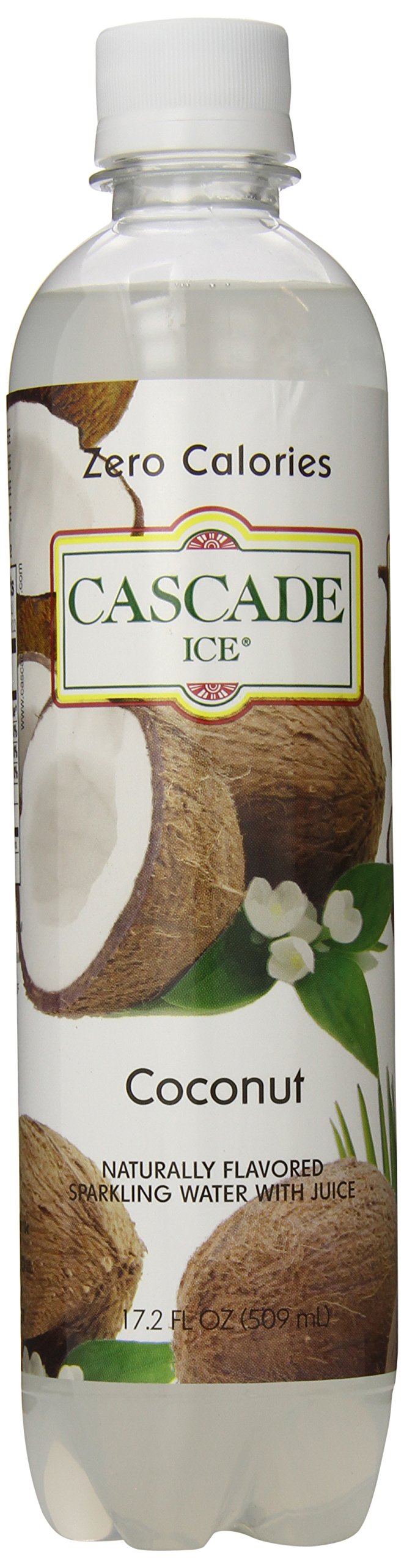 Cascade Ice Sparkling Water, Coconut Flavor, 17.2 Ounce, Pack of 12
