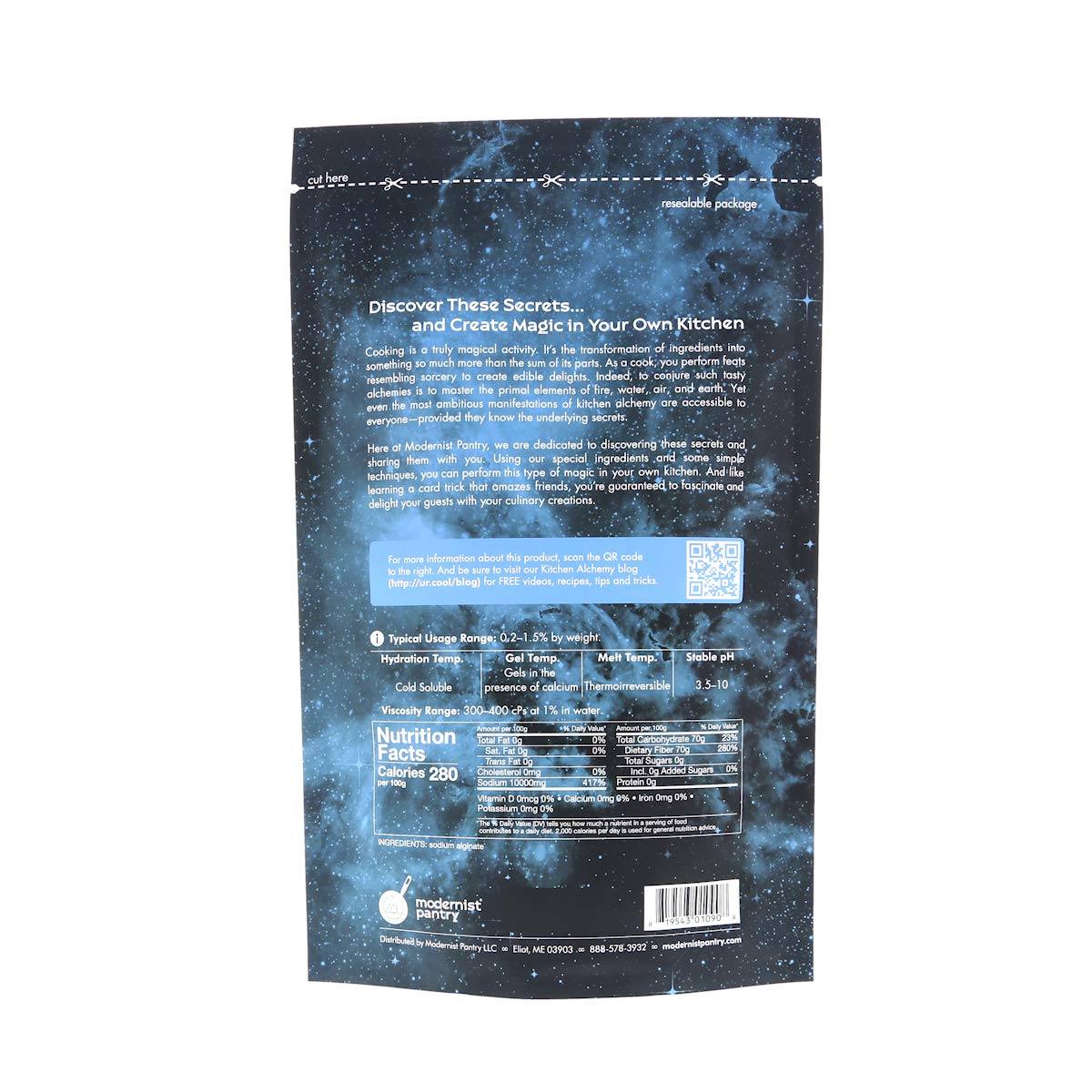 Perfected Sodium Alginate  Non-Gmo Vegan Ou Kosher Certified - 400G/14Oz