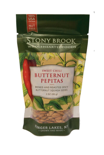 Stony Brook Sweet Chili Butternut Pepitas, 3 ounce bags (pack of 6)