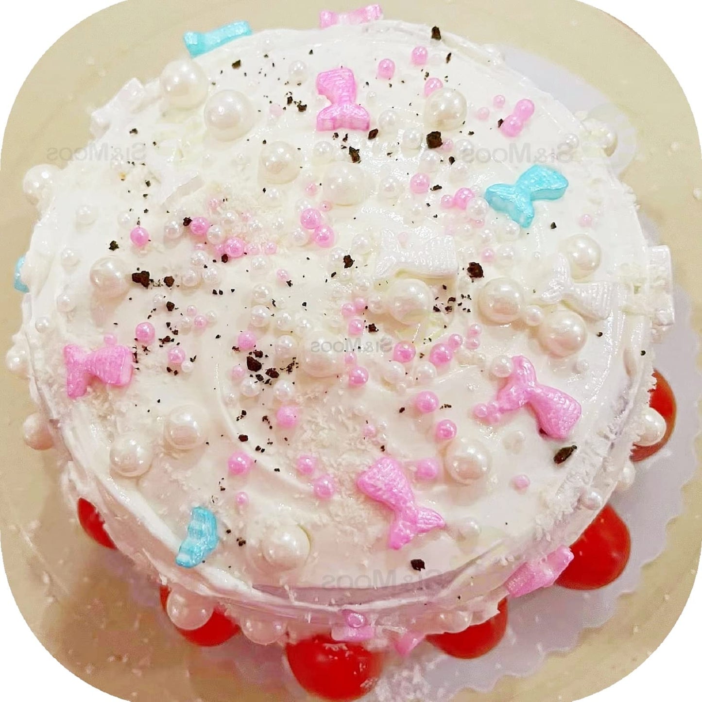 Se Si&Moos Mermaid Cake Topper Mermaid Cake Decorations Mermaid Sprinkles Mermaid Sprinkles For Cupcakes Beach Cake Decoration M