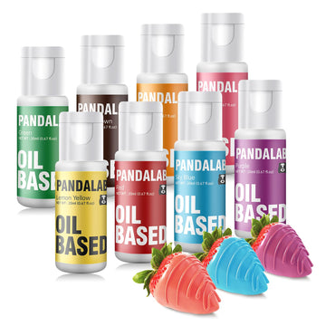 Oil Based Food Coloring Set For Chocolate - 8 Colors Vibrant Edible Baking Food Dye For Chocolate, Candy Melts, Fondant, Butter,