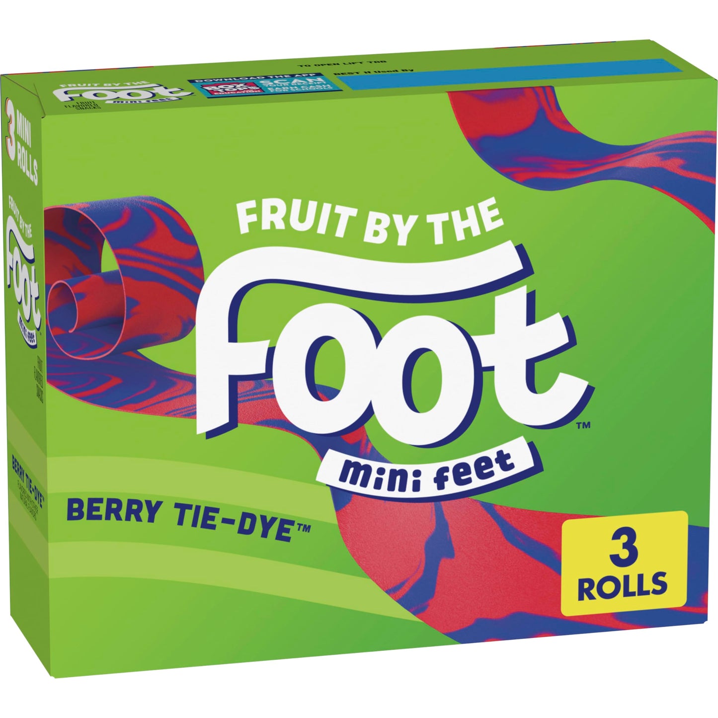 Fruit By The Foot Berry Tie Dye Mini Snacks 3 Count