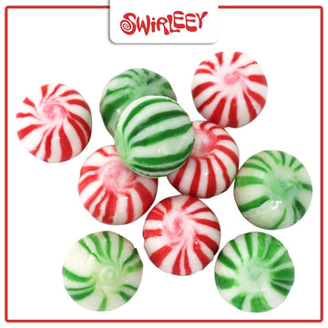 Candy Mint Balls - 3 Pounds - Big Bulk Spearmint & Peppermint Hard Candies - Mint Bulk Candies - Individually Wrapped Bulk Mints