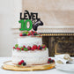 Caiwowo Level 10 Game Birthday Cake Topper, Paper, Black, Video Game Theme for Boys 10th Birthday Party