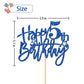 Roadsea Happy 5Th Birthday Cake Topper - Kid Girl Boy Five Years Old Birthday Cake Supplies - 5Th Birthday Party Decorations - B