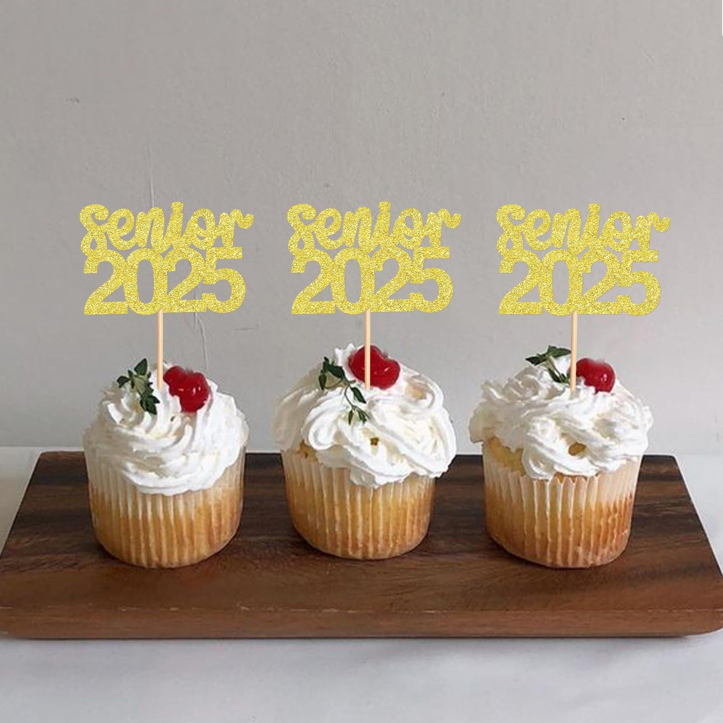24 Pack 2025 Graduation Cupcake Toppers Senior 2025 Congrats Grad Graduation Hat Cupcake Picks For 2025 Graduation Theme Birthda