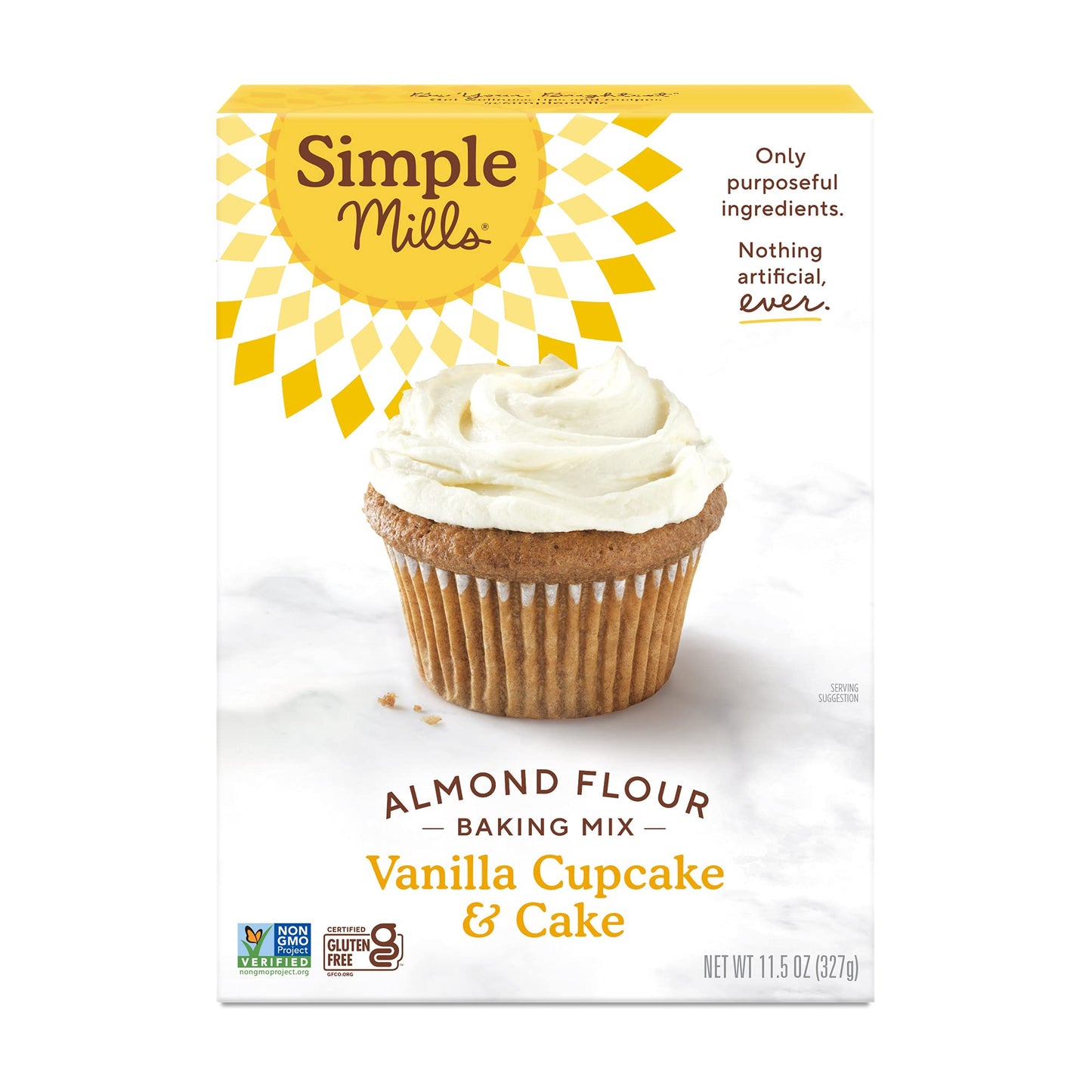 Simple Mills Almond Flour Baking Mix, Vanilla Cupcake & Cake Mix - Gluten Free, Plant Based, Paleo Friendly, 11.5 Ounce (Pack of