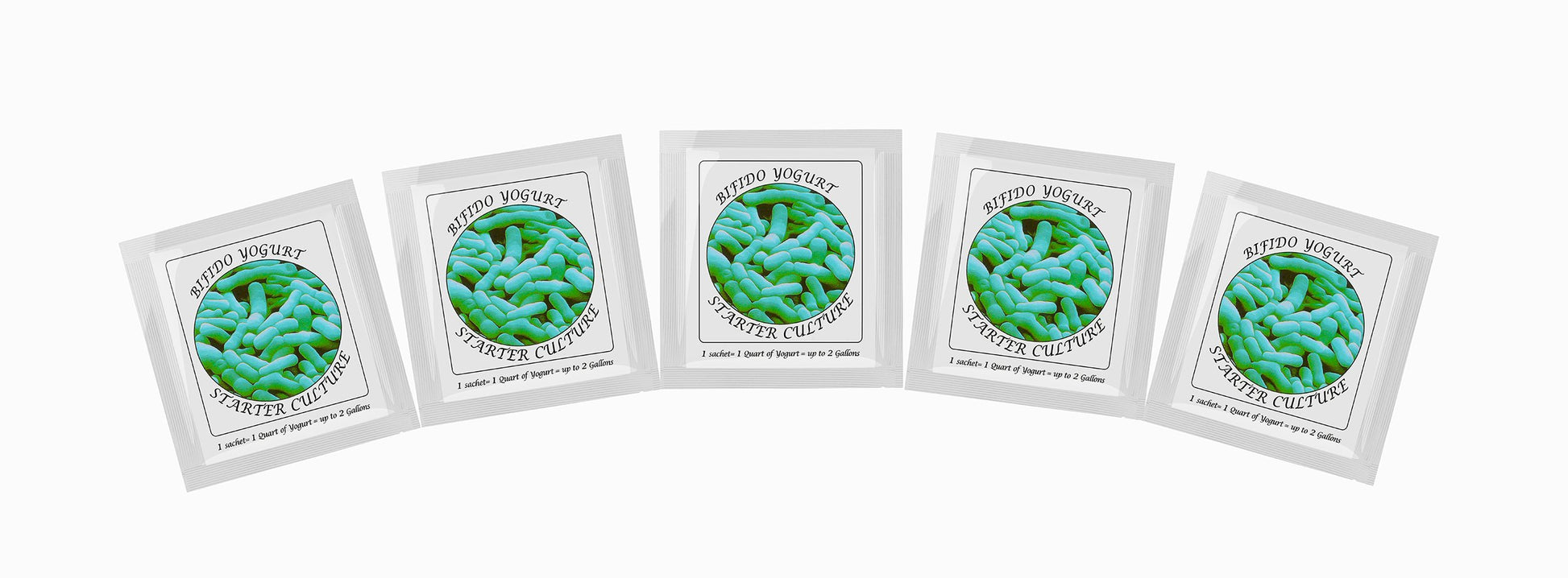 Yogurt Starter Cultures - Pack Of 5 Freeze-Dried Culture Sachets For Bifido Yogurt