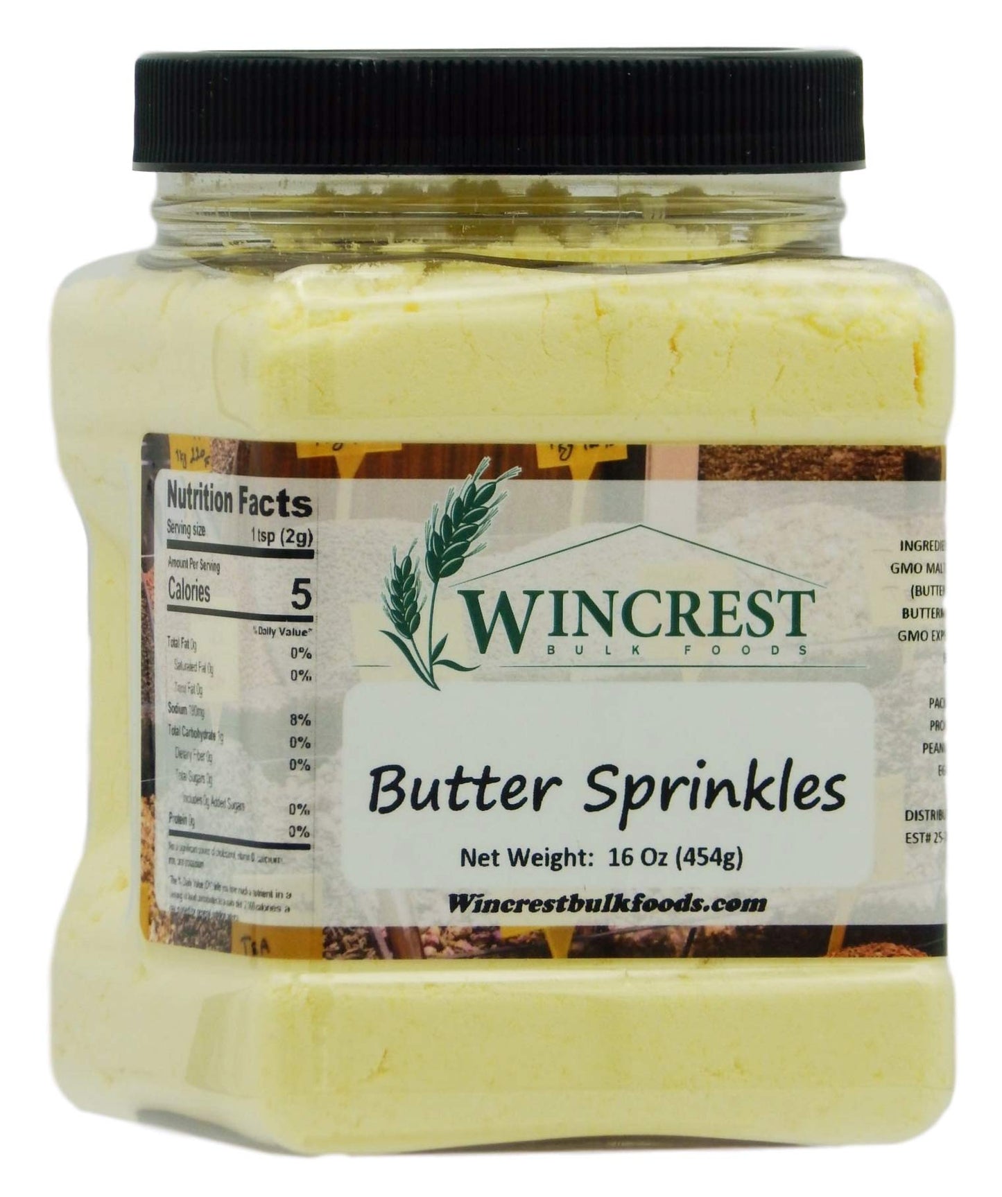 Butter Powder (Butter Sprinkles) - Gmo Free - 1 Lb Container