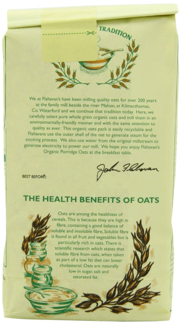 Flahavan'S Organic Irish Porridge Oats, 500 Gr