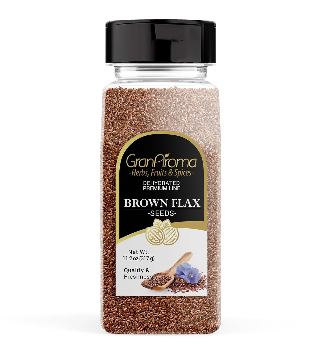 Granaroma Brown Flax Seeds, Baking, Egg Replacement, Linseeds (11.2 Ounce)