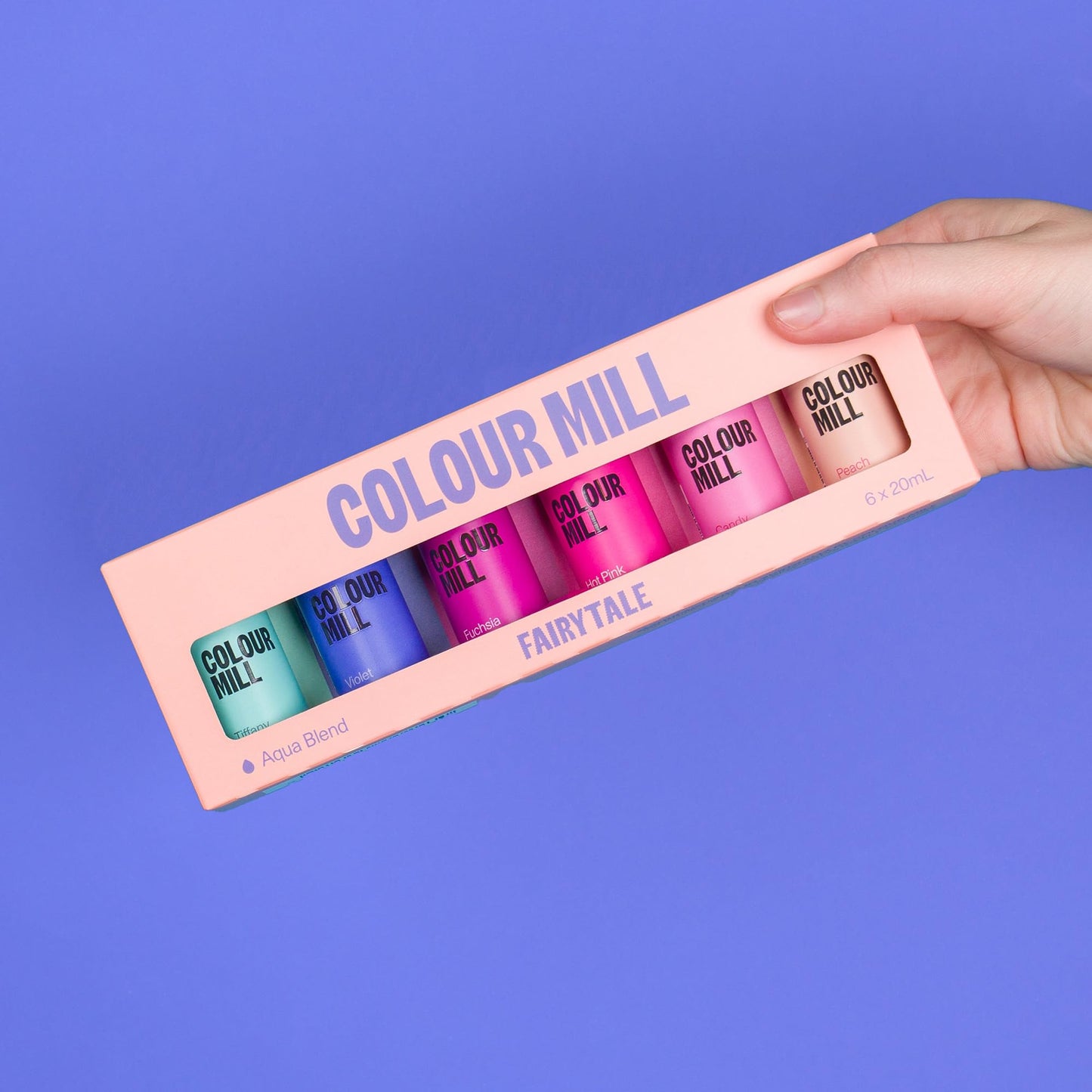 Colour Mill Food Coloring Fairytale Pack, Water-Based, 20ml Each of 6 Colors, Aqua Blend, Pack of 6