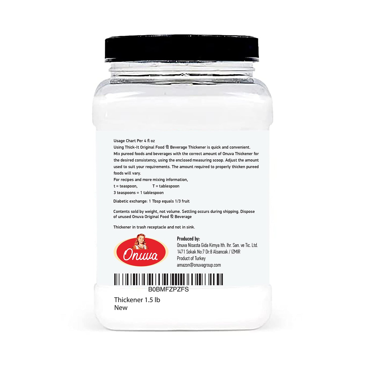 Thickener By Onuva - 1.50 Lb (680G) - Food & Beverage Thickener - Instant Thickener For Liquids And Foods