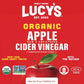 Lucys Organic Raw Apple Cider Vinegar, Unfiltered, 34oz Glass Bottle