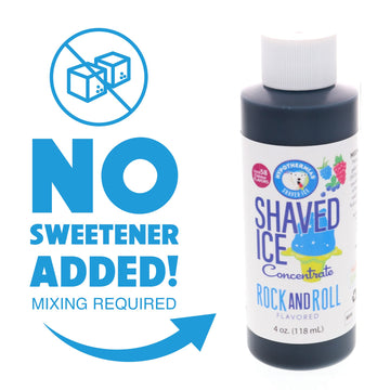Hypothermias Shaved Ice And Snow Cone Syrup Unsweetened Flavor Concentrate - 4 Fl Oz - Makes 1 Gallon Of Ready To Use Syrup - Ro