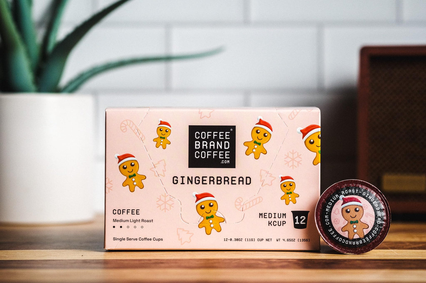 Coffee Brand Coffee Gingerbread Flavored Coffee Kcups Sweetness of Freshly Baked | Medium Light Roast Features Cinnamon  Nutmeg  and Molasses | 12 Pack