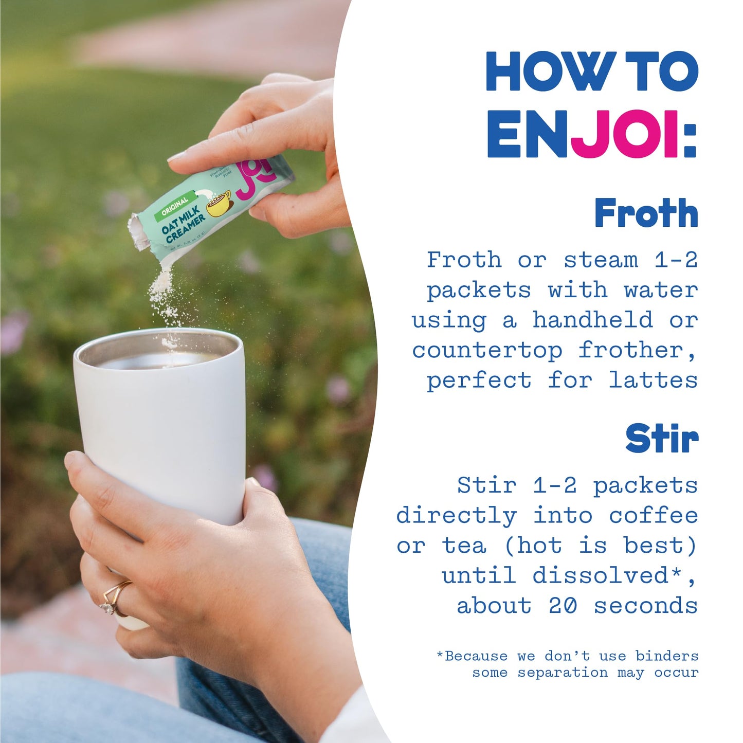 Oat Milk Coffee Creamer, French Vanilla By Joi - 10 Single Serves. Functional, Prebiotic Superfood, Vegan, Dairy Free, Non-Dairy