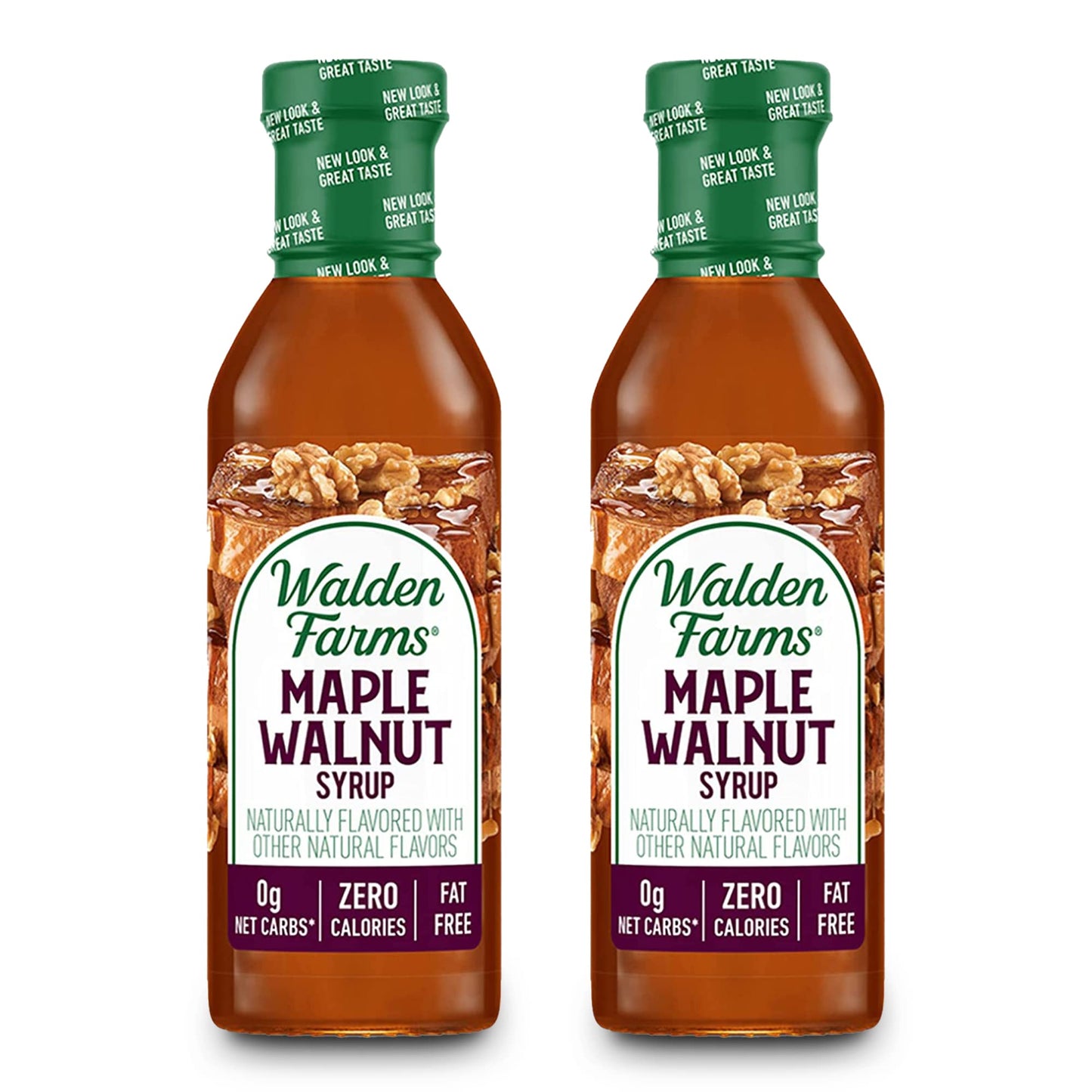 Walden Farms Maple Walnut Syrup 12 Oz (Pack Of 2) Sweet Syrup - Near Zero Fat, Sugar And Calorie - For Pancakes, Waffles, French