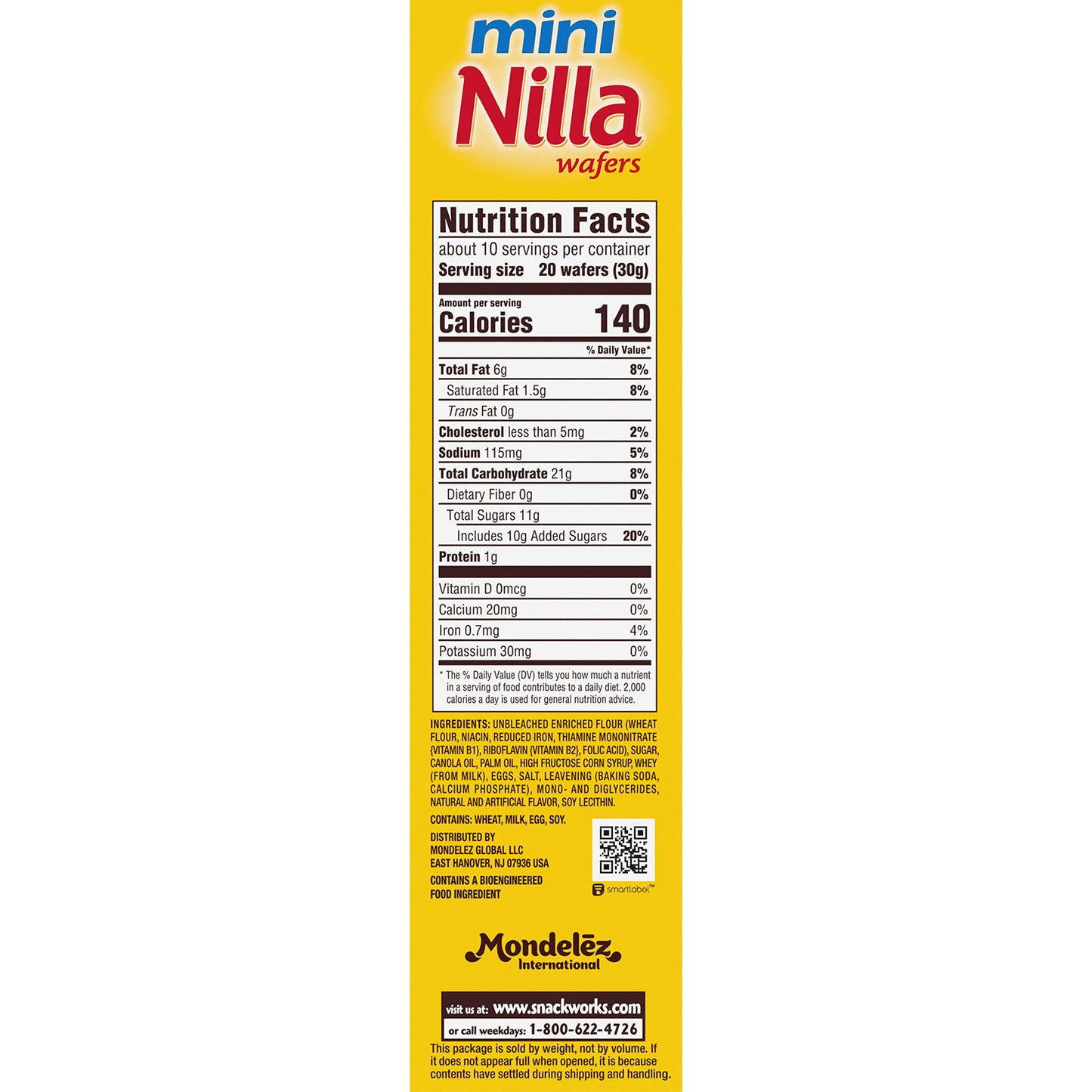 Nilla Wafers Mini Cookies, Vanilla Wafers, 12 - 11 oz Boxes