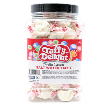 Taffy Delight Salt Water Taffy (16oz, Frosted Cupcake)
