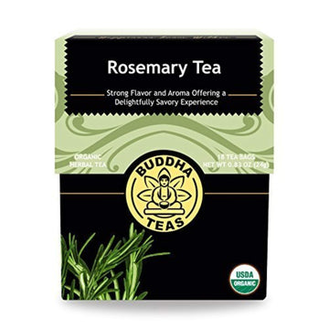Buddha Teas Organic Rosemary Tea - 18 Bleach-Free Bags - USDA Organic, OU Kosher, CCOF Organic - 0.83 Ounce