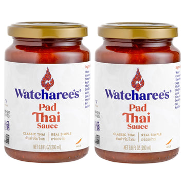 WATCHAREES Pad Thai Sauce, Vegan & Non-GMO, Authentic Thai Recipe, 12.8 oz (Pack of 2)