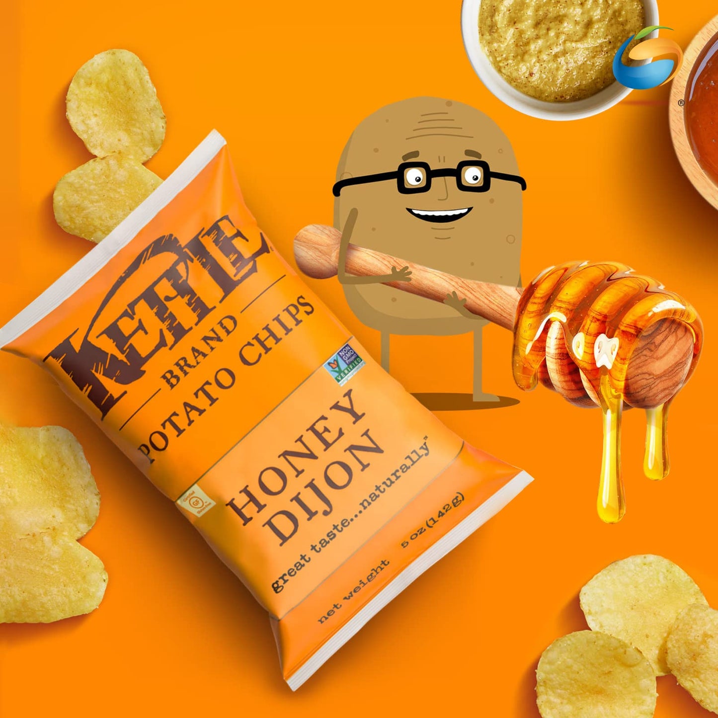Kettle Brand, Honey Dijon Potato Chips, 5 Ounce