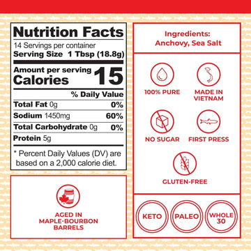 Red Boat Fish Sauce, Phamily Reserve 50N, 6.8 Fl Oz, Made with Maple spirit-inspired flavor, Authentic Flavor
