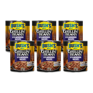 Bush's Steakhouse Recipe Grillin' Beans, 22 Oz (Pack of 6)