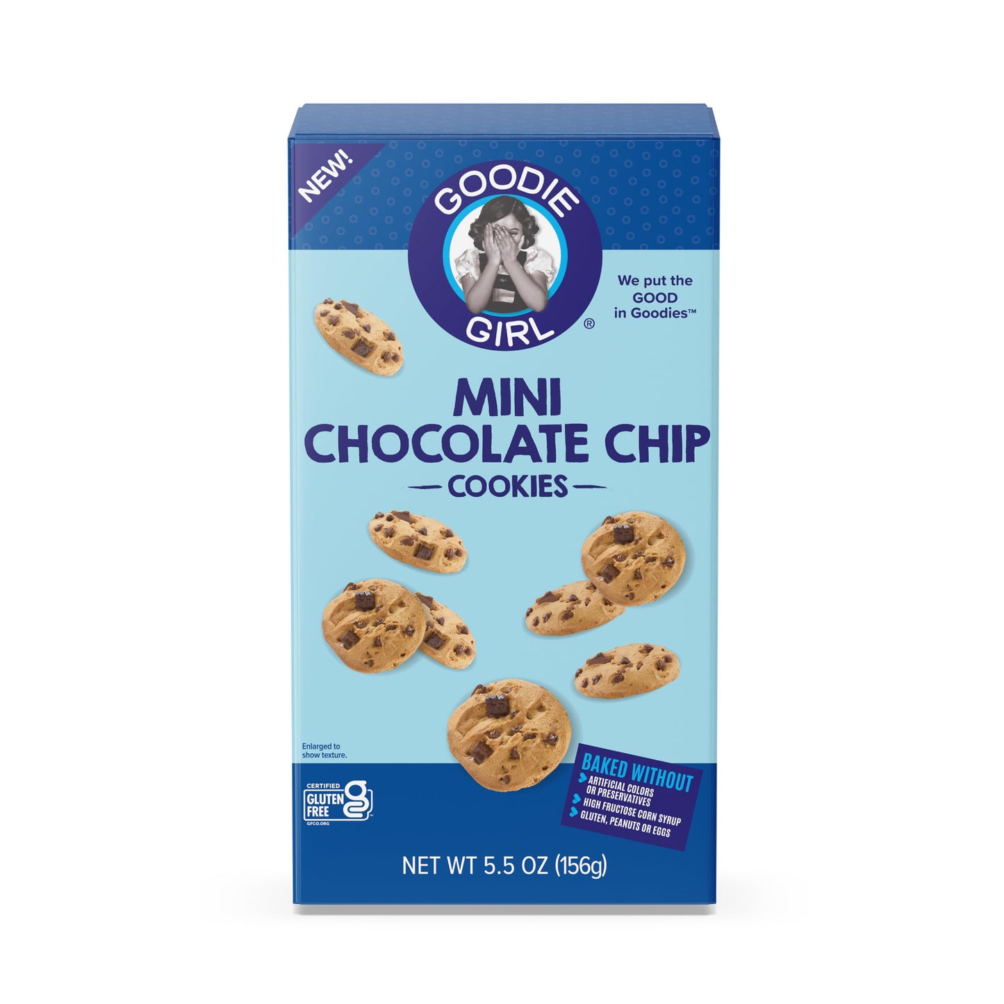 Goodie Girl Mini Chocolate Chip Cookies, Gluten Free, Peanut Free, Egg Free, Dairy Free, Box (3 Pack), Model AMZ434