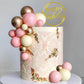 Pink Cake Toppers Pink Gold Cake Decorations for Women Birthday Boho Wedding Pink Cake Decor Birthday Cake Decoration (pink)