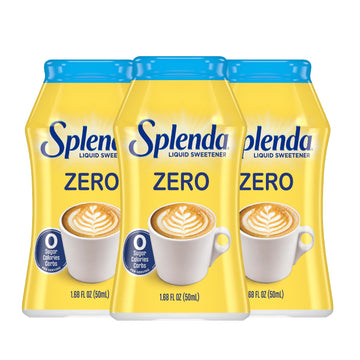 SPLENDA LIQUID Zero calorie Sweetener drops 1.68 Ounce Bottle (Pack of 3)